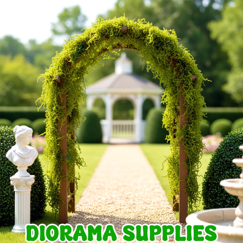 Warmtree Realistic Miniature Vines Simulation Vine Miniature Plants for DIY Mini Model Railway Fairy Garden Architecture Diorama Supplies Scenery Landscape Layout (Light Green) - Image 3