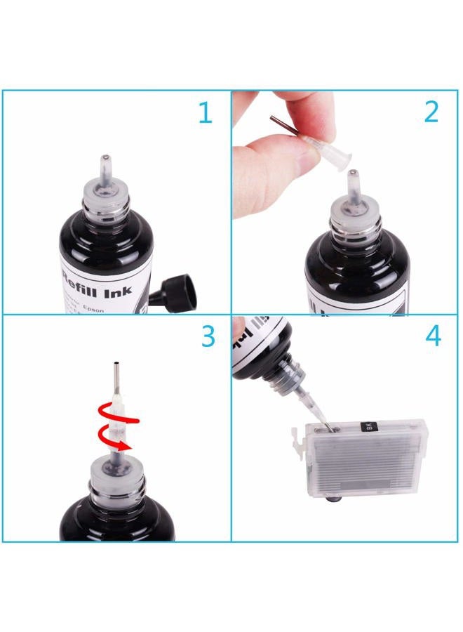 CoYlBod Refill Ink Kit Dye Ink for 220 220XL 200 288 XP-430 XP-420 XP-330 XP-310 XP-400 Workforce WF-3640 WF-2760 WF-3620 WF-3520,use for Refillable Cartridges or CISS - Image 5