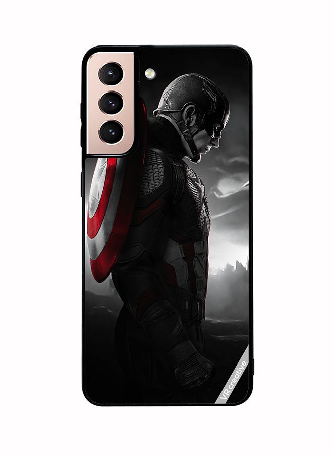 VR CREATIVE Protective Case Cover For Samsung Galaxy S21 Plus 5G Captain America Design Multicolour - Image 1
