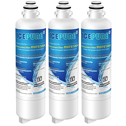 ICEPURE Refrigerator Water Filter Replacement for Bosch Ultra Clarity Pro BORPLFTR50, BORPLFTR55, 11032531, 12033030, 12028325, 11025825, B36CT80SNS, B36CL80ENS, WFC100MF, WFS200MF, RA450022, 3PACK - Image 1