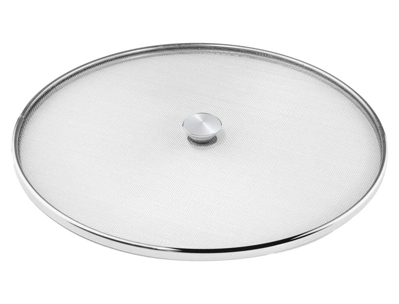 DESCTIDY DESCTIDY Stainless Steel Vessel Net CoverLidStrainerSplash Splatter Guard 10 Inch Silver  - Image 1