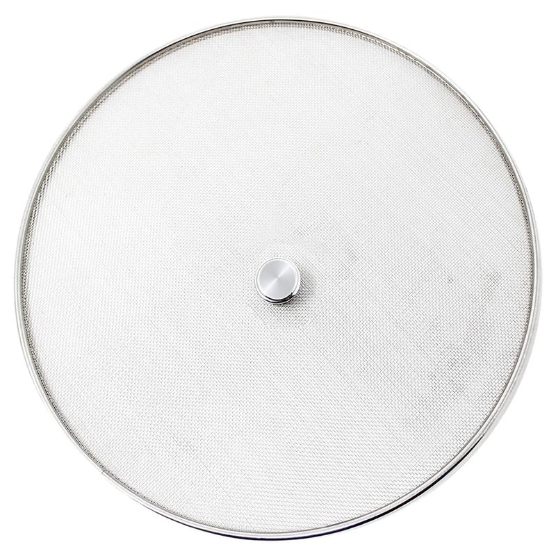 DESCTIDY DESCTIDY Stainless Steel Vessel Net CoverLidStrainerSplash Splatter Guard 10 Inch Silver  - Image 2