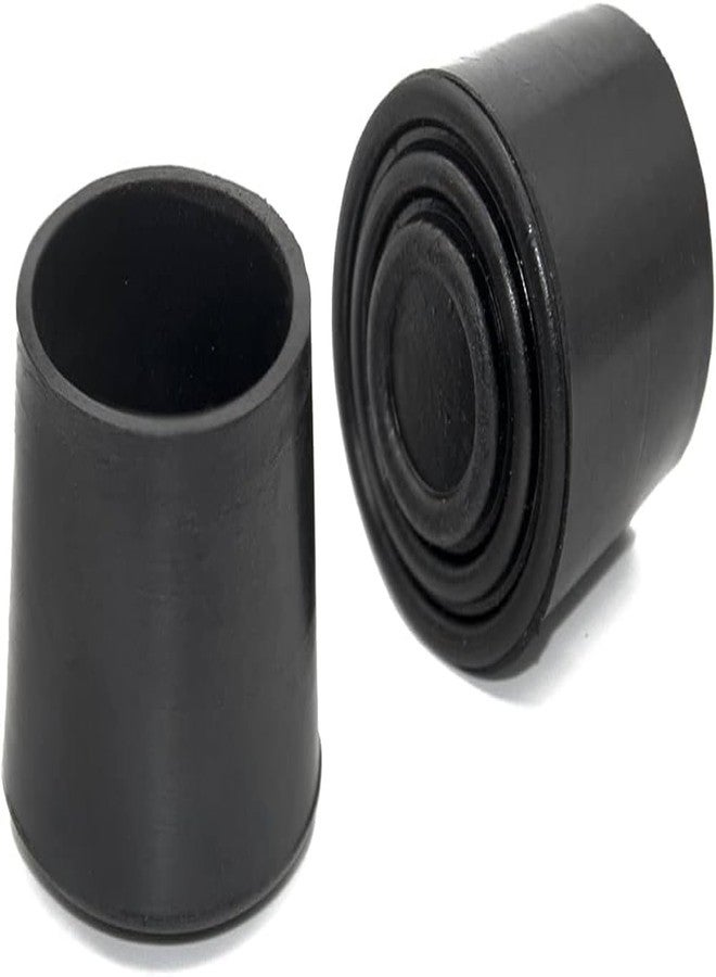 ZUBSHA Chair/Table Leg Cap - Round| 25 mm(1 inch) Diameter | Black Rubbed | Floor Protector & Furniture Cover | -25mm x 25mm (4PCS) - Image 1