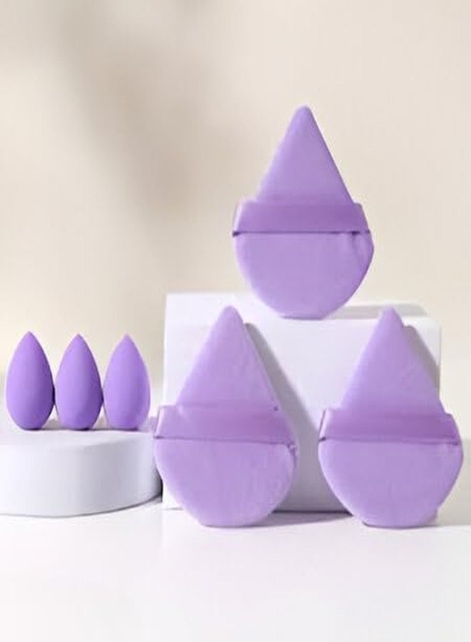 Gege bear Multi-Shape Makeup Sponge Set | 20 Piece Beauty Puff Collection with Headband and Clean Sponge | Pink, Purple, Beige & Bright Sets | Face Blender Kit for Cream, Liquid & Powder | Aesthetic and Functional Makeup Tool (Lavender, 20Pcs) - Image 3