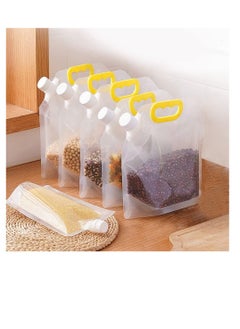 Grain Moisture Proof Sealed Bag Resealable Grain Storage Bags Reliable Bags  Transparent Suction Bags Food Storage Pouring Bags with Cover Portable