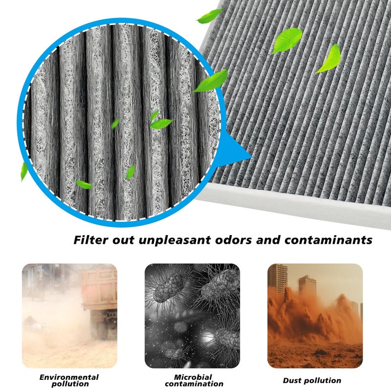 Capume Cabin and Engine Air Filter Fits for Santa Fe Hybrid 2021-2025, Sonata Hybrid 2020-25, Tucson Hybrid 2022-25, Sorento Hybrid 2021-25, Sportage Hybrid 2023-25, Fits 97133L1000, 28113-L5100 - Image 2