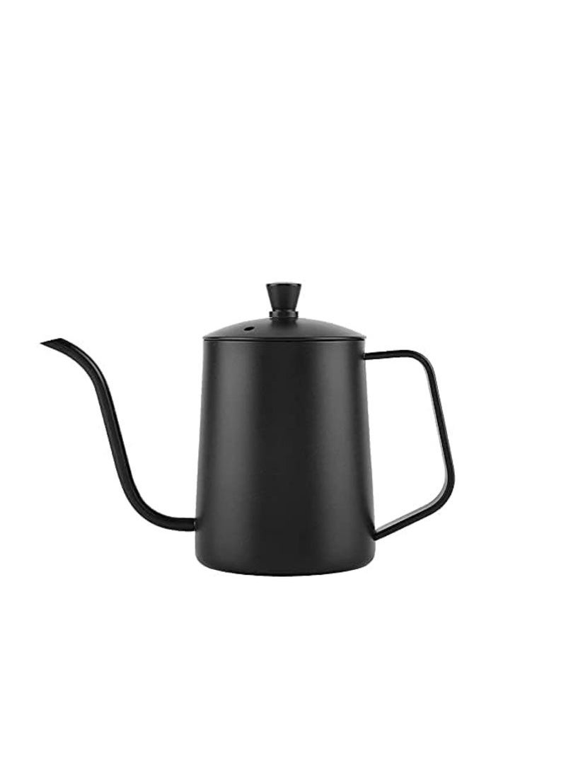 HOMESTAR Stainless Steel Hand Drip Gooseneck Tea Pot Coffee Kettle With Handle Black  - Image 1