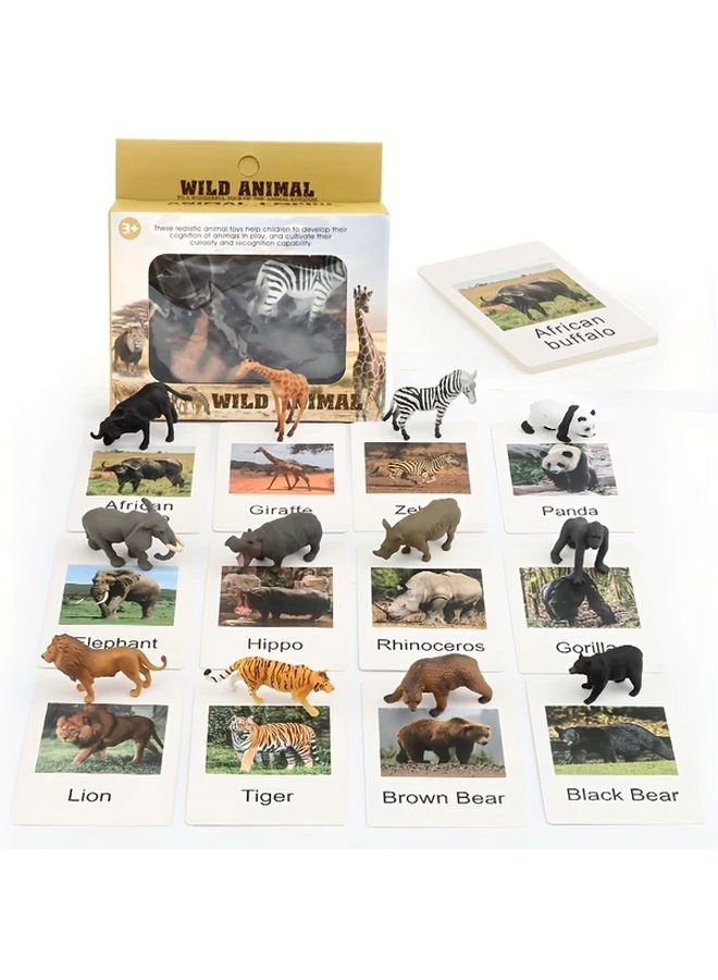 Dino Animal Matching Cards Learn Language Flashcards Educational Gift - Image 2