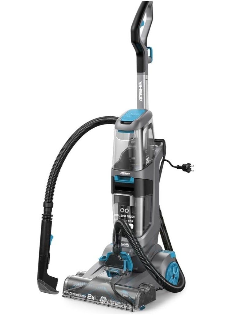 Arshia Carpet Washer 800-1000W, Advanced Scrubbing Brush, 2.1L Tank, 11KPA Suction, Quick Dry Technology, Upholstery & Carpet Cleaner CW128-3061 - Image 1