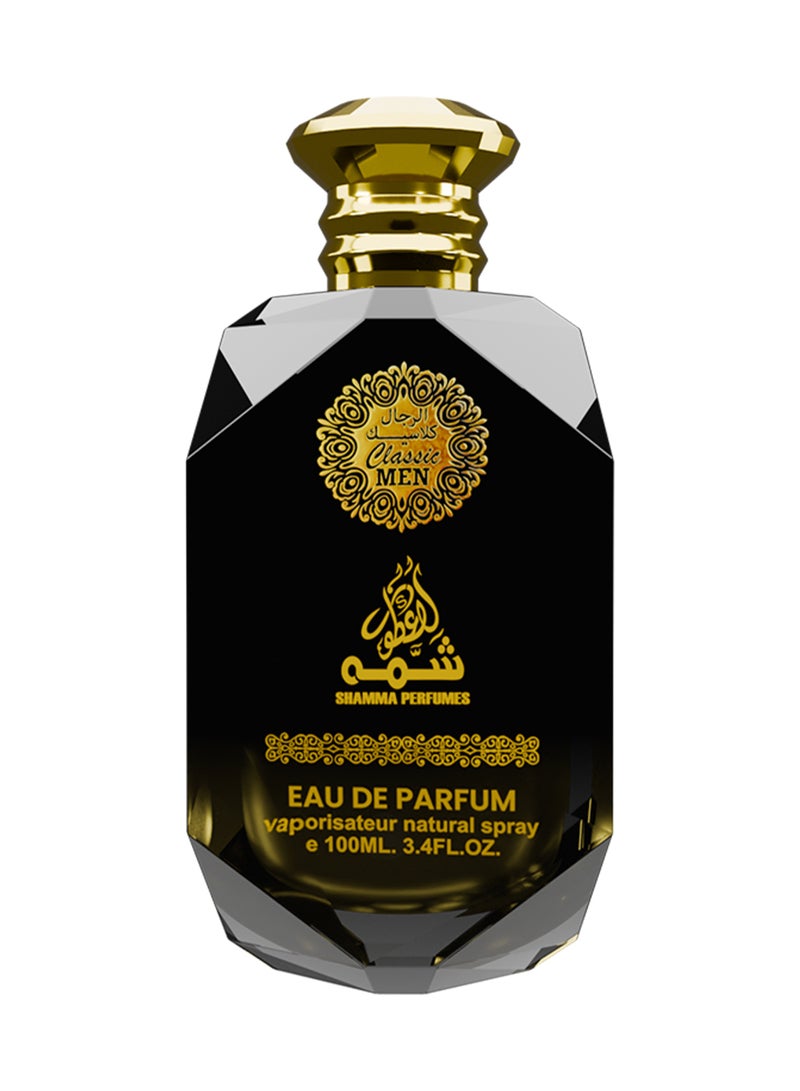 Shamma Perfumes Classic Men Eau De Parfum 100ml Oud Musk Long Lasting Fragrance Premium Gift for Him Sweet Woody Notes Perfect Perfume for Men Elegant Bottle Perfect for Night Events and Daily Wear - Image 1