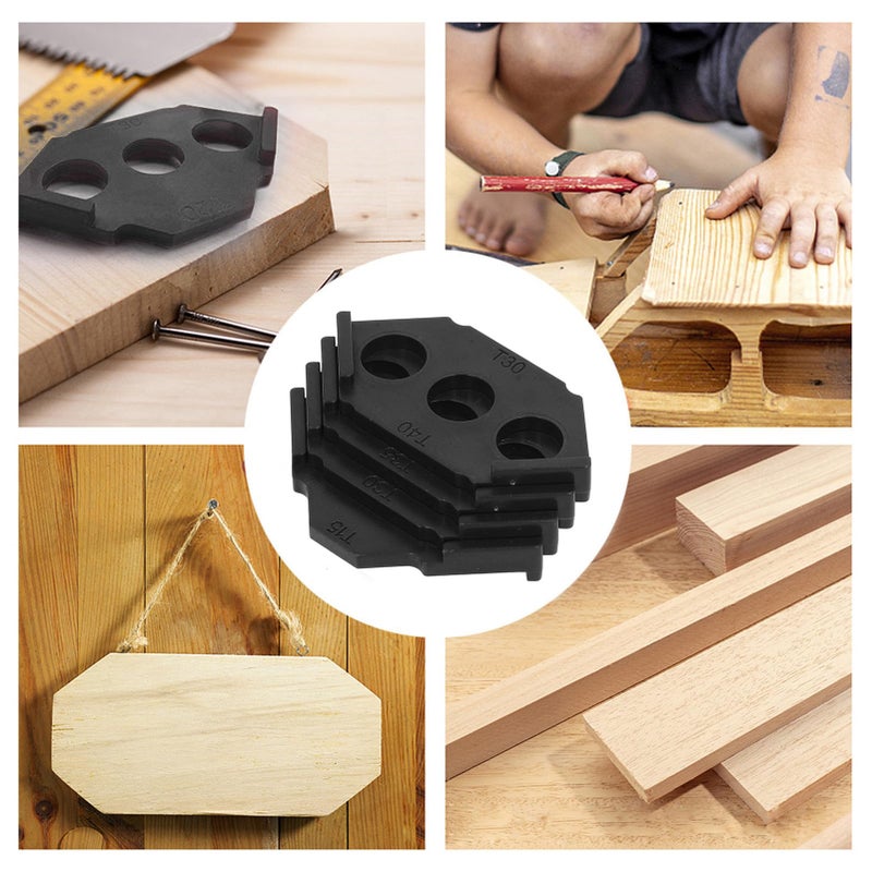4PCS Black Corner Router Template Set Woodworking Trimmer Jig For Photo Frames Tables DIY - Image 3