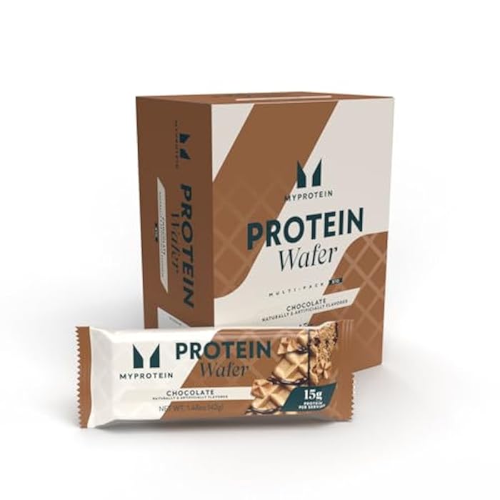 Myprotein Protein Bars, Crispy Protein Wafers, 15g High Protein Snacks, Box of 10 Chocolate Wafers Packs, Milk & Whey Protein Isolate, Light & Crunchy - Image 1