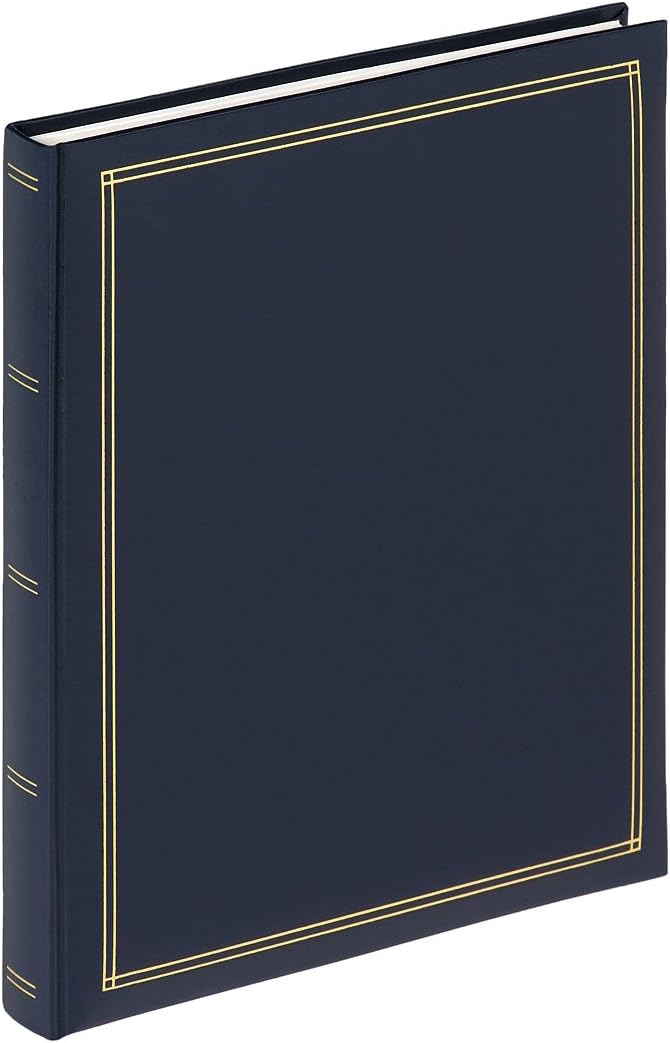 walther design ألبوم صور والثر ديزاين مونزا SK-124-L ألبوم ذاتي اللصق جلد صناعي بنقش بارز أزرق - Image 1