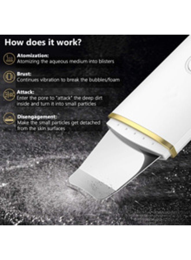 Ultrasonic Skin Scrubber Vibration Face Spatula Blackhead Remover Facial Scrubber Shovel Clean Cavitation Peeling Facial Lifting - Image 4