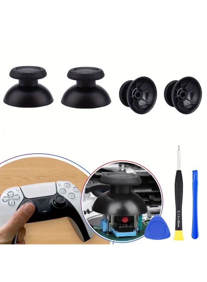 PS5 Thumbstick Replacement Kit 4pcs Set with Screwdriver Fix Stick Drift - Image 1