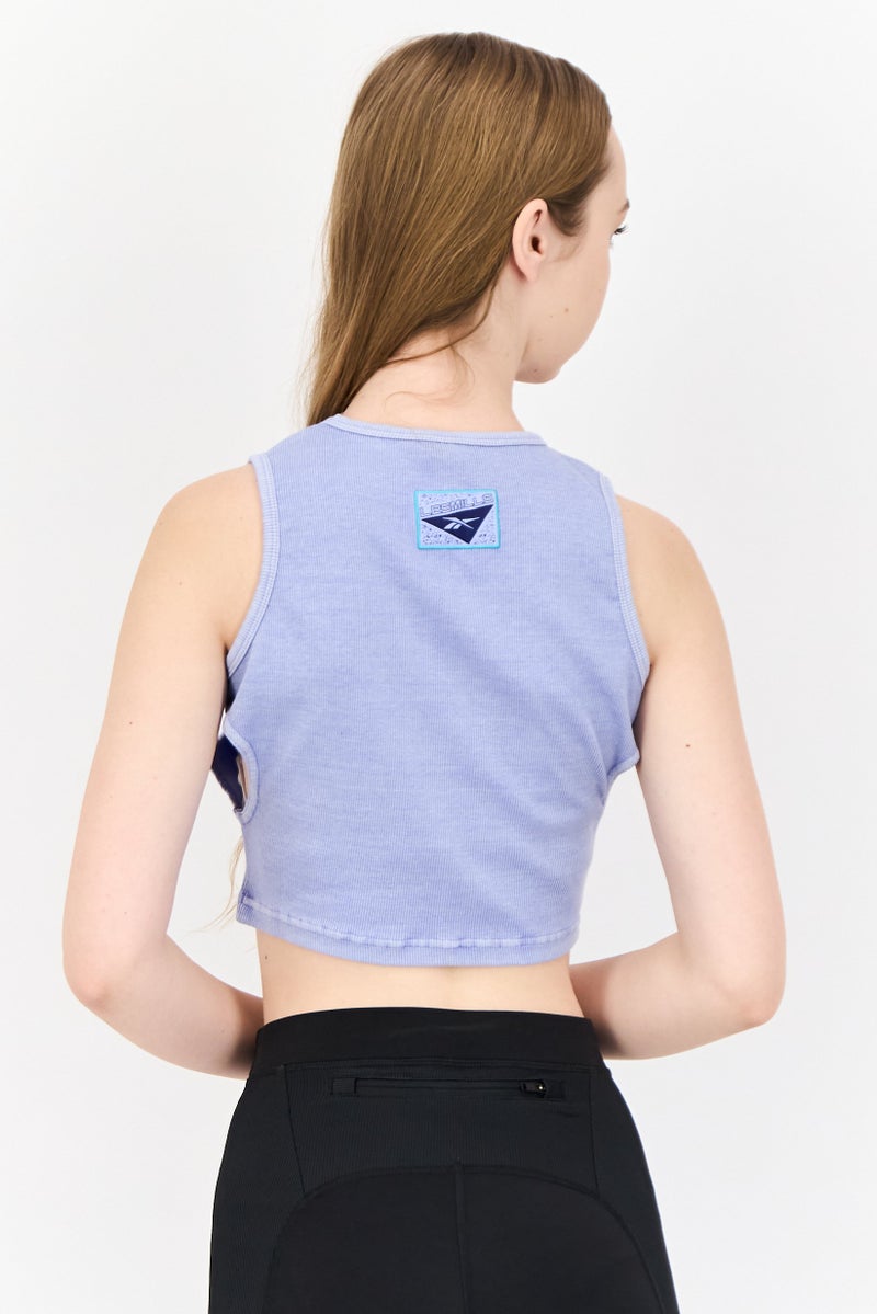 Reebok تي شيرت تدريب بلا أكمام للنساء، أزرق - Image 4