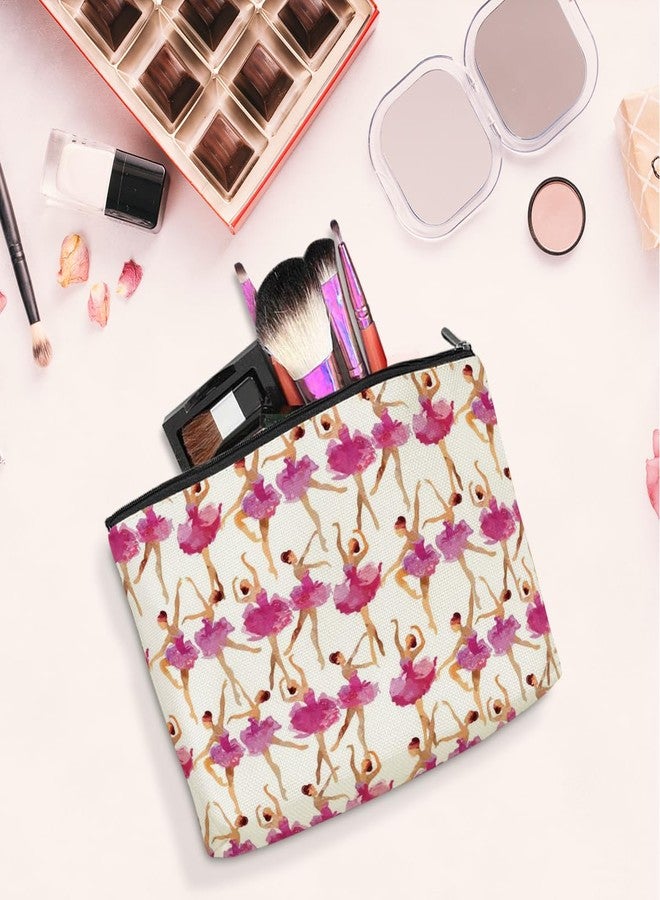 jeilink Watercolor Makeup Bag Dance Gifts Dancer Ballet Lovers Gift Elegant Recital Gifts Appreciation for Dancing Women Teacher Friend Girls Team Sister Travel Toiletry Bag for Graduation Birthday Christmas - Image 5