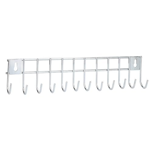 Q13® Stainless Steel12 Hook Clothes Hanger for Wall! Door Mounted Hook Rail, Wall Hook, Towel Hooks, Kitchen Tools Bathroom Hanger, Hanging, 15 inch (Pack Off 1) - Image 4