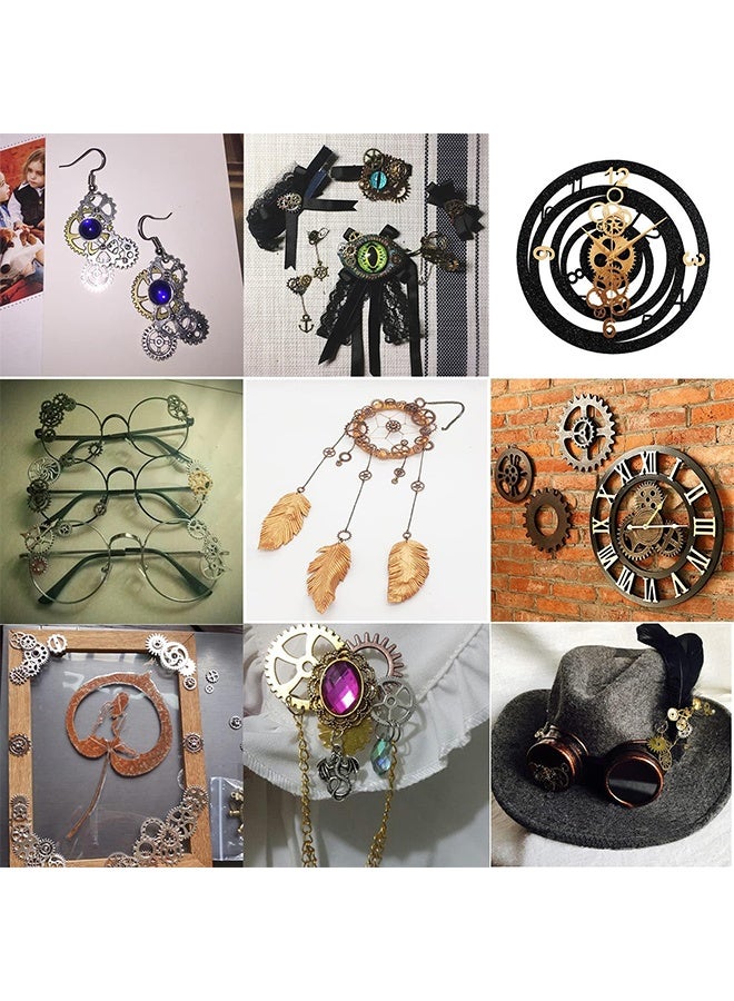 100g Steampunk Gear Cog Wheel Clock Charms Pendant Skeleton Watch Wheel Crafting Jewelry Making Accessory Handmade Brozen Silver Gold Copper - Image 4