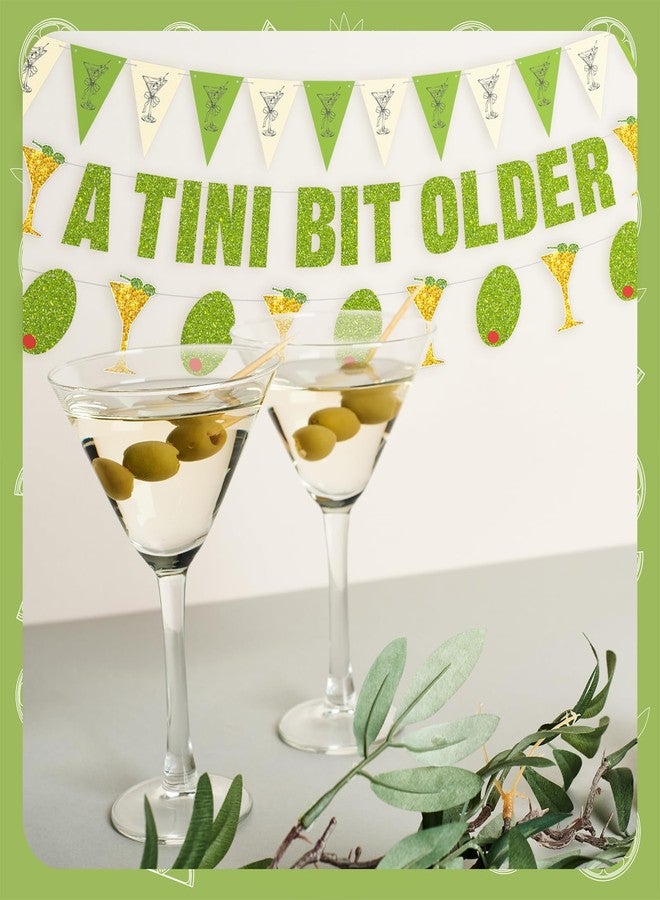 Moinchore 5 Pcs A Tini Bit Older Decorations Banners Martini Party Banners Decorations Martini Birthday Party Decorations for Martini Bridal Shower Bachelorette Weenies and Tinis Martini Party - Image 3