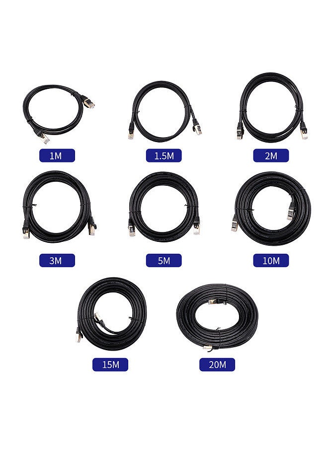 Generic - CAT8 Network Cable 40Gbps 2000MHz Ethernet Cable with Multi-layer Shielding 26AWG Pure Copper Core Gold-plated Interface 15M - Image 1