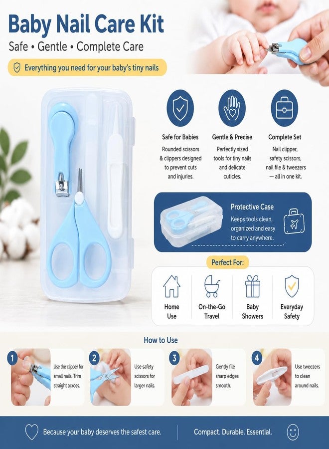 Alya The Cheeky Kidzz Baby Grooming Nail Care Kit with Attractive Design Talcum Powder Puff Container & Protective Travel Case BPA Free for Babies (Design 63) - Image 2