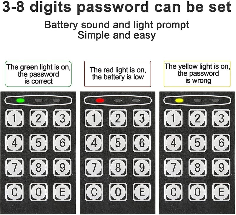 FICTIOUS Digital Electronic Safe Box Keypad Small Digital SafeElectronic Steel Safe with Electronic Keypad for Home Office Hotel Jewelry Cash Documents Storage Value Safe - Image 4