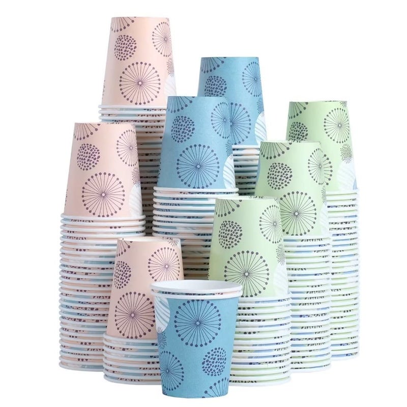 Clawsoff 300 Pack 5 oz Mini Paper Cups Small Mouthwash Disposable Bathroom Cups Paper Coffee Cups 5 Ounce for Bathroom Supermarket Birthday Party Travel Events Picnic BBQ