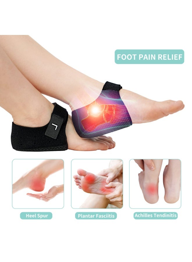 Adjustable Heel Protectors, Breathable Elastic Heel Cushion Heel Pads with Velcro Strap for Men Women Plantar Fasciitis Achilles Tendinitis - Image 2