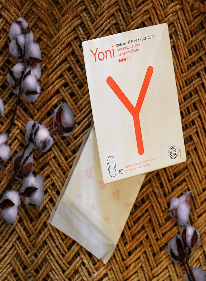 Yoni 100% Organic Cotton Pads - For Medium flow Organic Cotton Biodegradable Sanitary Pads, Overnight | Anti-Bacterial | Superb Absorbency | Long Lasting Protection | Skin Friendly | Comfortable & Easy To Use | Pack of 2 - Image 3