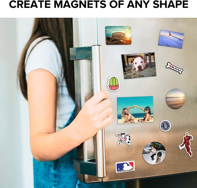 kodithal Magnetic Sheet Papers Plain Adhesive Flexible Peel and Stick A4 Size Fridge Magnets Self for Crafts, Photos, Stamps, Etc. Decoration (30X20 cm) (1 PCS), Black - Image 5