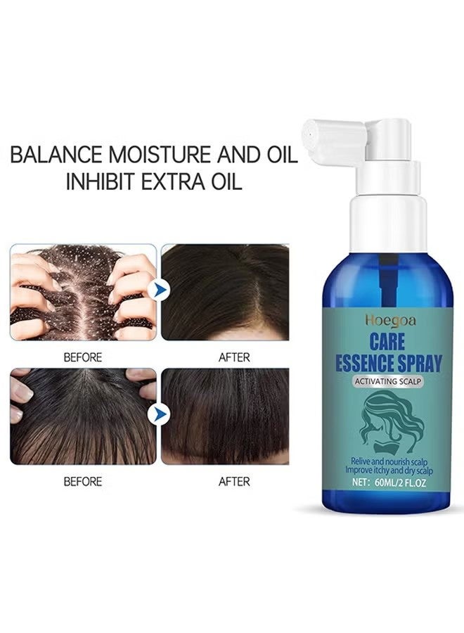HOEGOA Activating Scalp Care Essence Spray, Hair Growth Treatment with Olive Oil, Niacinamide and Panthenol, for Dry Itchy Scalp and Hair Loss Prevention 60ML - Image 3
