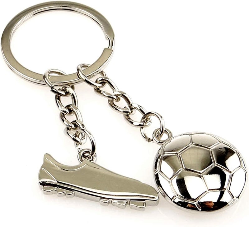 COSTOYFUN Mini Cute Soccer/Bowling/Tennis/Baseball Keychain for Men Women Boys Girls Gift, Soccer, One size - Image 1