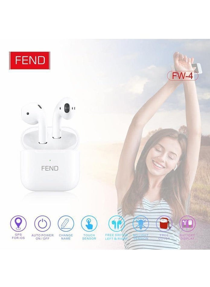 FEND Fend FW 4 Bluetooth Earphone with Mic Superior Sound Quality Lightweight and Secure Fit Ideal for Work Travel and Sports Compatible with iOS and Android Mobiles and Tablet PC Laptops  - Image 3
