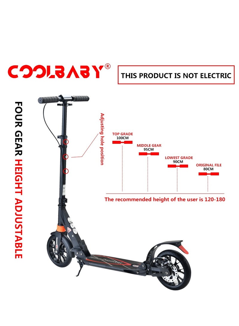 Cool Baby COOLBABY Two wheels Folding Kick Scooter for Adults Children Height Adjustable Height Scooter - Image 4