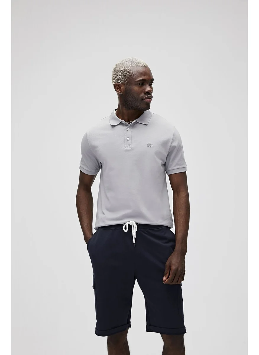 Bad Bear Stark Men's Gray Polo T-Shirt