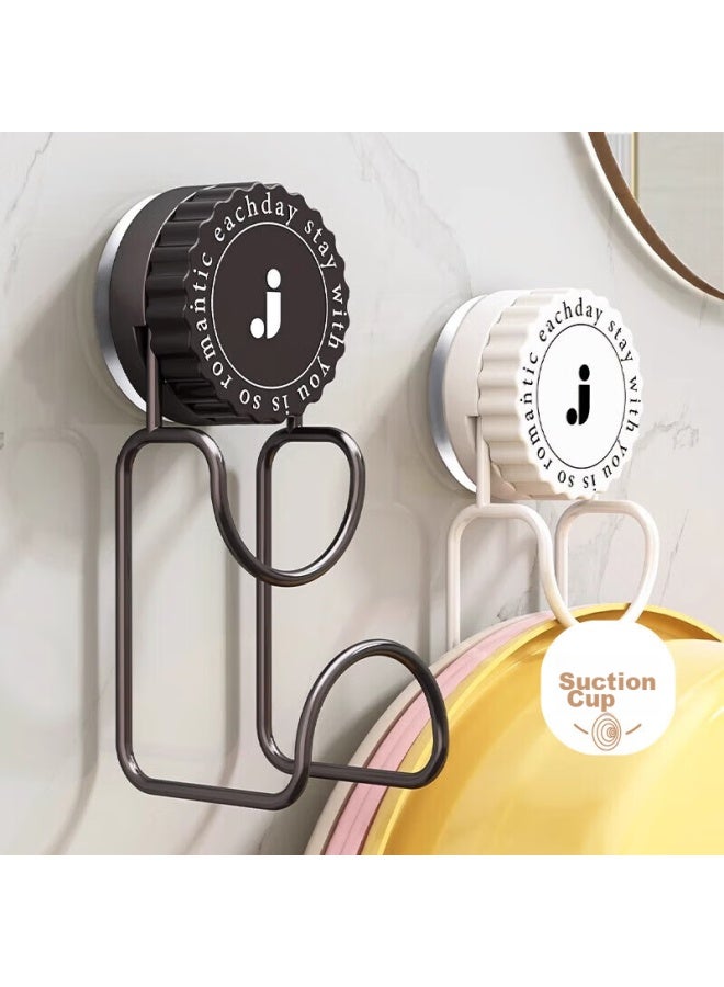 Muya Suction Cup Basin Hook, No Drilling Required, Bathroom Basin Storage Rack, Basin Hanging Device, Washbasin Organizer - Image 1