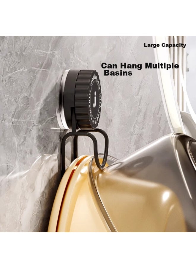 Muya Suction Cup Basin Hook, No Drilling Required, Bathroom Basin Storage Rack, Basin Hanging Device, Washbasin Organizer - Image 3