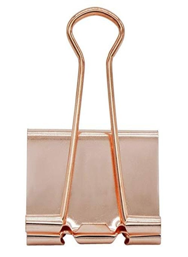 Ramview Rose Gold Color Metal Binder Clip || Office File Clip Holder Spine Binder Clip Paper Holder Clip for Office Desk School Desk Supplies Organizer (Pack of 40Pcs) (Size : 19mm) - Image 3