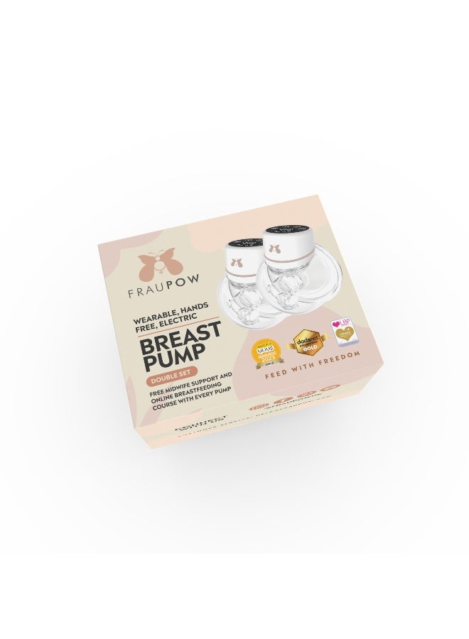 Fraupow Double Wearable Breast Pump Hands-Free | Award Winning Portable Electric Breast Pump | 4 Modes & 12 Levels | Auto Shut-Off for Busy Moms | Includes Midwife Consultation & Breastfeeding Course - Image 3