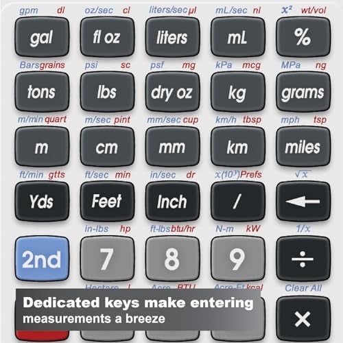 Calculated Industries 8030 ConversionCalc Plus Ultimate Professional Conversion Calculator Tool for Health Care Workers, Scientists, Pharmacists, Nutritionists, Lab Techs, Engineers and Importers - Image 5