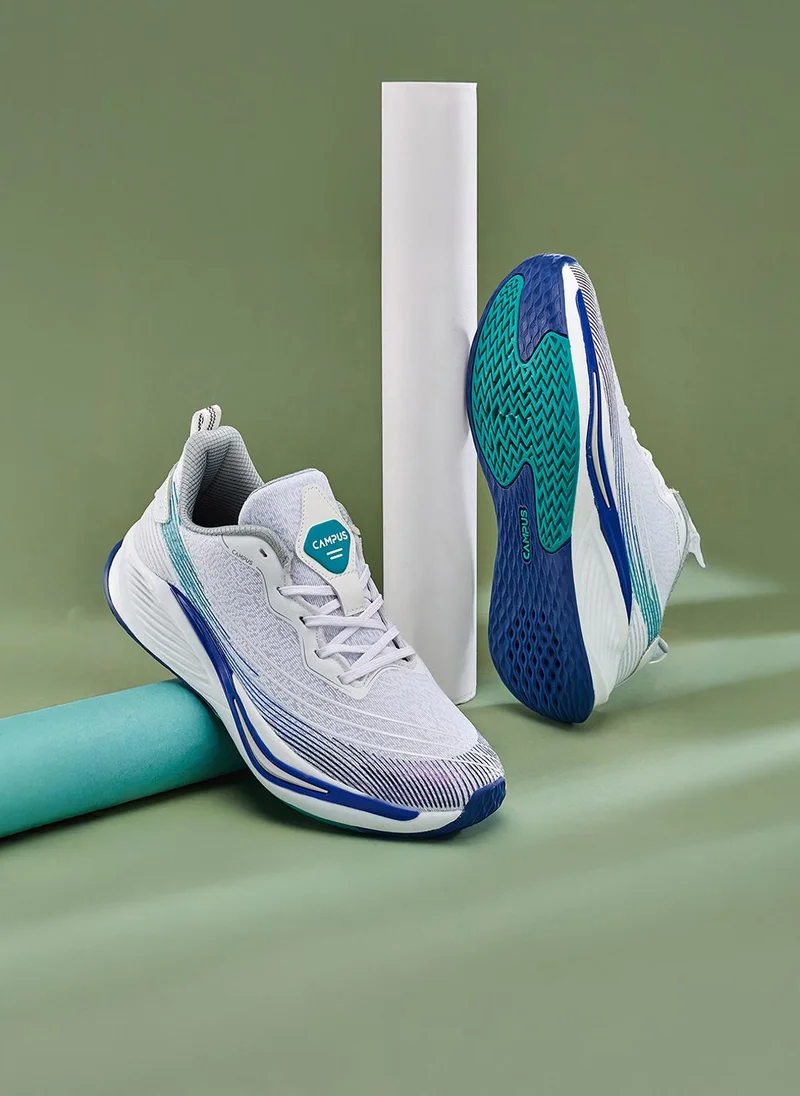 كامبس Men Duno Campus Air Flow Lite Comfort Footbed Lace-Up Running Shoes-White