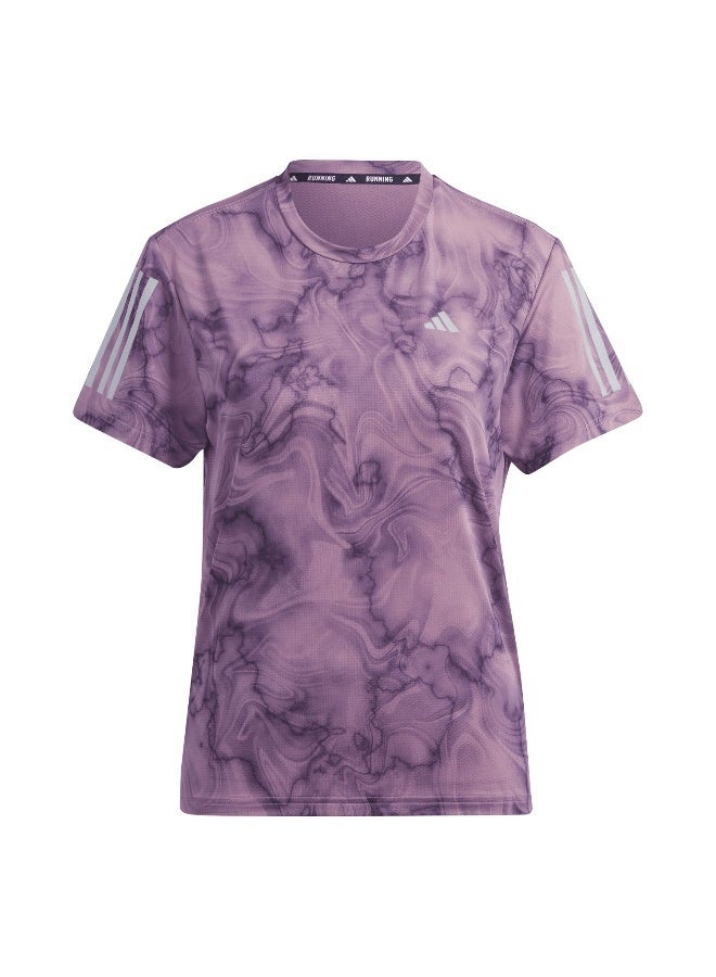 adidas Originals Adidas Otr Aop Tee Pink Running T-Shirts For Women Xs - Image 1