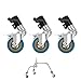 Selens Selens Heavy Duty C Stand Swivel Casters Set 0.98inch/25mm, Light Stand Wheels with Brake for Photography Studio Video - Image 2