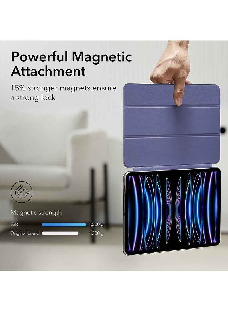 Rock Pow Case For iPad Pro 12.9 Case 12.9 Inch (2022/2021/2020, 6th/5th/4th Generation) Convenient Magnetic Attachment 2-Way Stand Full Pencil 2 Support Rebound Magnetic Case - Image 3