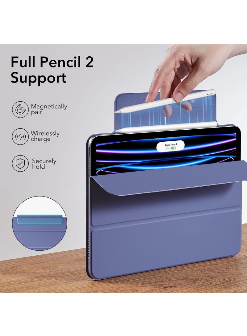 Rock Pow Case For iPad Pro 12.9 Case 12.9 Inch (2022/2021/2020, 6th/5th/4th Generation) Convenient Magnetic Attachment 2-Way Stand Full Pencil 2 Support Rebound Magnetic Case - Image 4