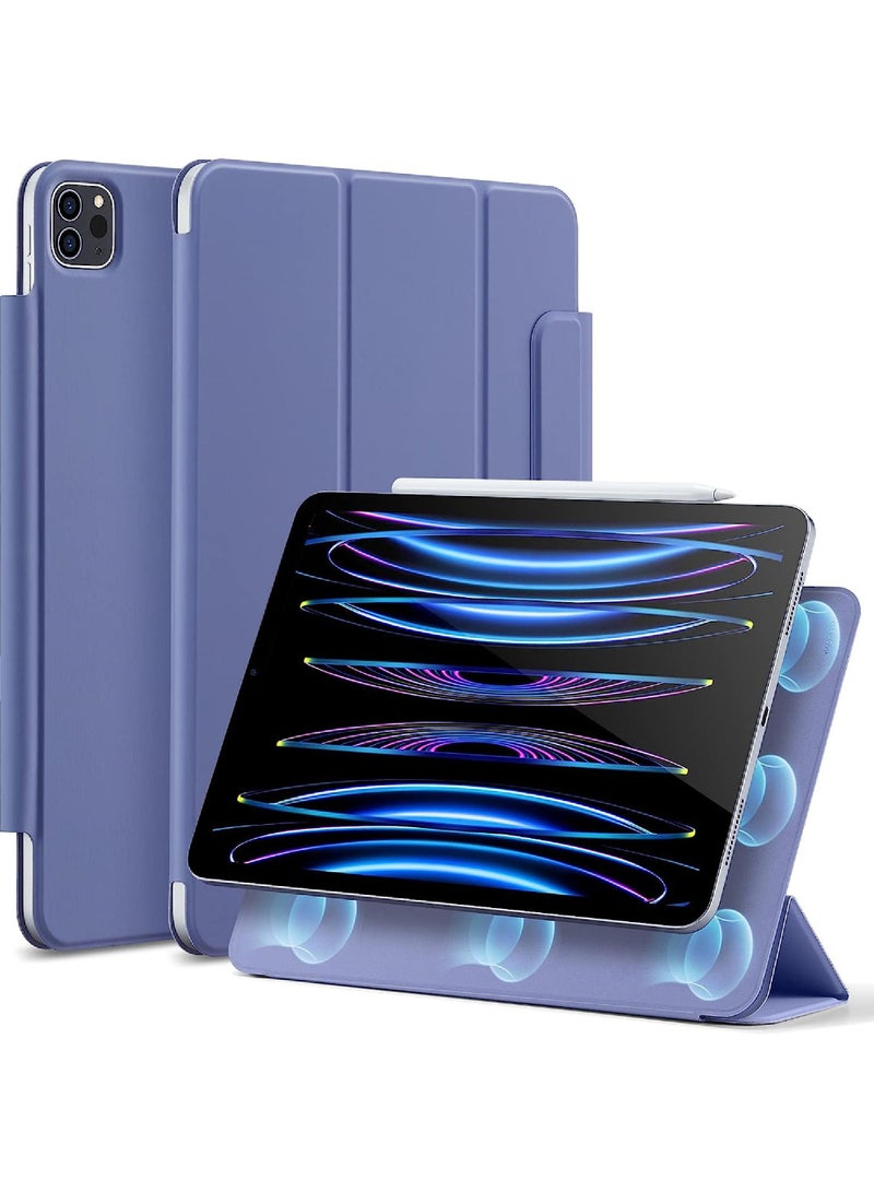 Rock Pow Case For iPad Pro 12.9 Case 12.9 Inch (2022/2021/2020, 6th/5th/4th Generation) Convenient Magnetic Attachment 2-Way Stand Full Pencil 2 Support Rebound Magnetic Case - Image 1