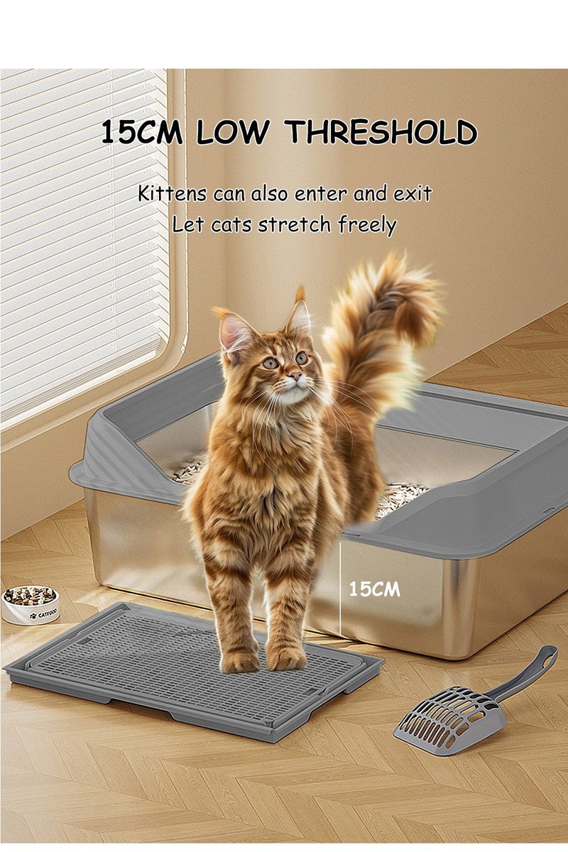 كيدل الأبحاث المتعلقة ب غير القابل للصدأ مربع القمامة القط - Image 4