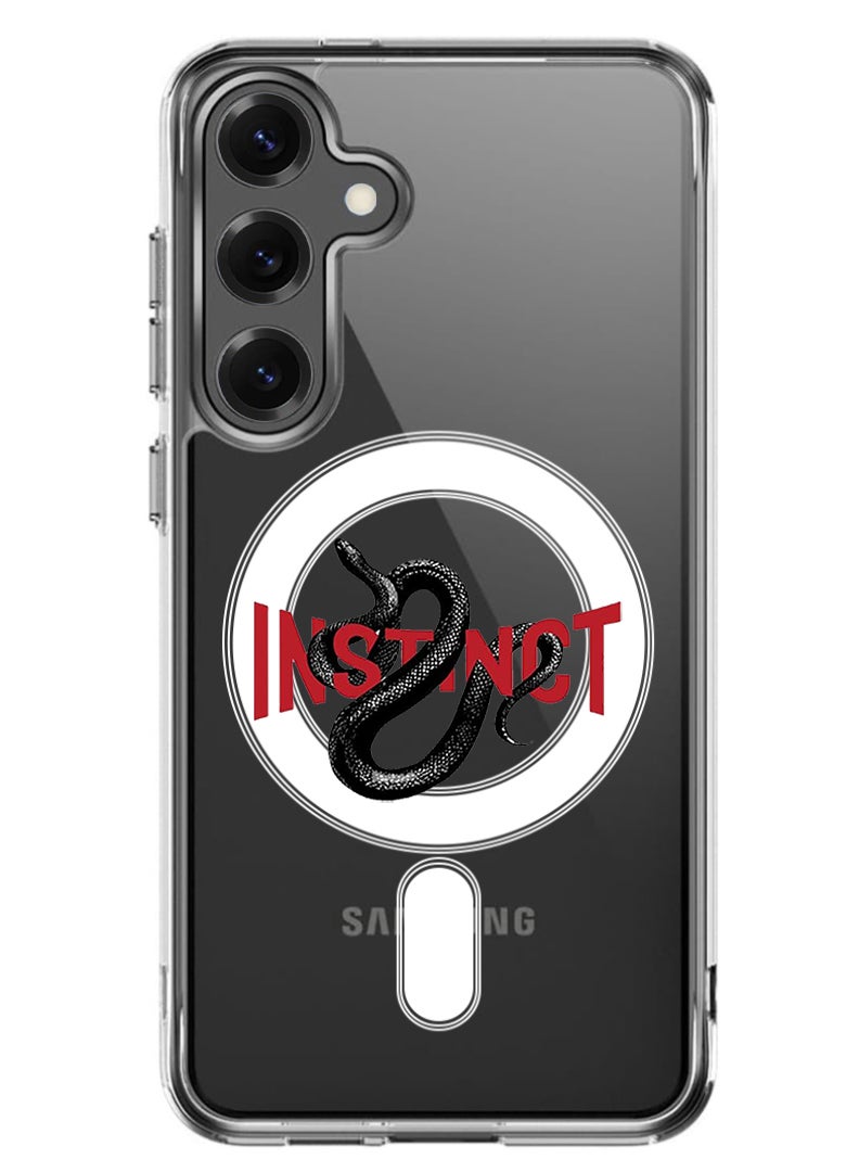 Theodor Magnetic Case for Samsung Galaxy S25 6.2-inch Compatible with MagSafe Wireless Charging, Shockproof Phone Bumper Cover Instinct - Image 1