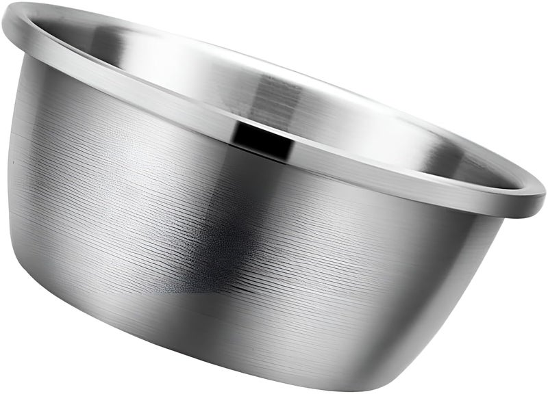 Snevad Stainless Steel Microporous Colander Bowl Set with Mixing Bowl Kitchen Strainer with Basin for Washing Vegetables Fruit Salad and Rice Pasta and for Draining Cooked Dishwasher Safe Plain - Image 1